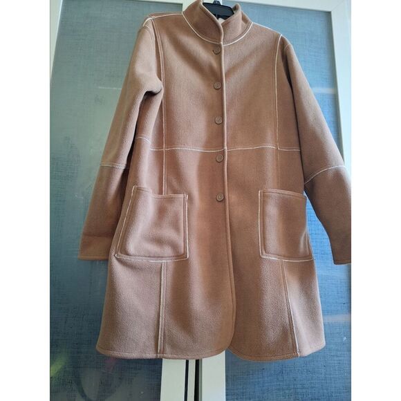 Susan Graver Jackets & Blazers - Susan Graver L Tan Camel Coat